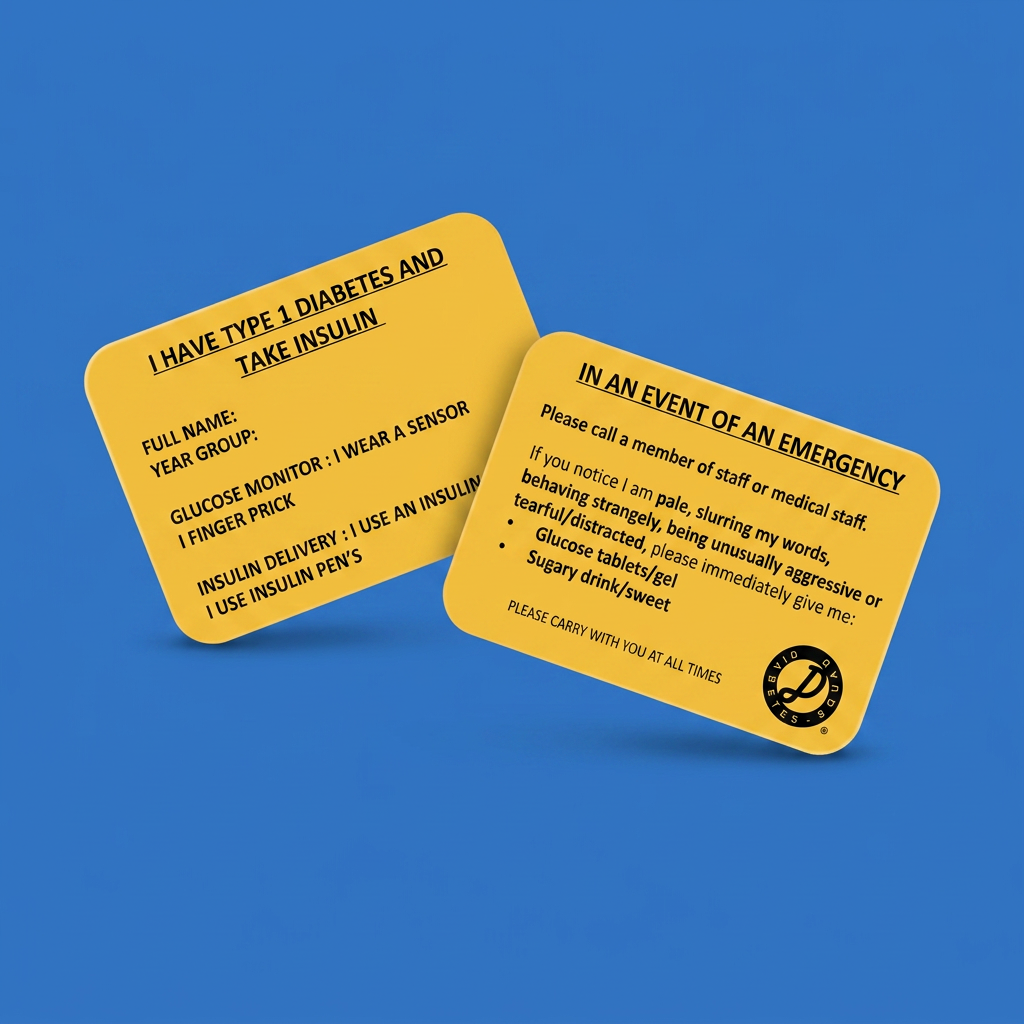 T1D Emergency Card